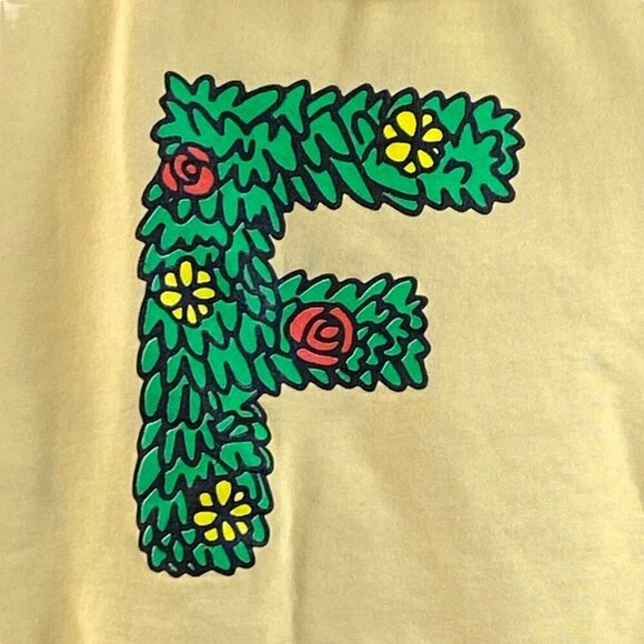 Super Mookin Fiends Flower Bed Pullover Hoodie Mens Sz M Yellow Hooded Sweatshir - Picture 6 of 13